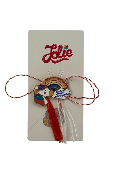 Flippy Martisor Children Jolie Metal Cardboard Brooch Multicolored Message Ra...