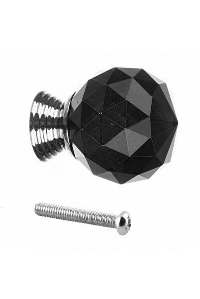 Selgot Black Crystal Furniture Button