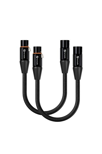 Fosi Audio XLR Cable 1ft, 2 Pack Cables Preamp to Power Amp