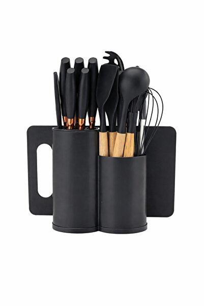 China Made Set of 19 Silicone Kitchen Utensils with Holder