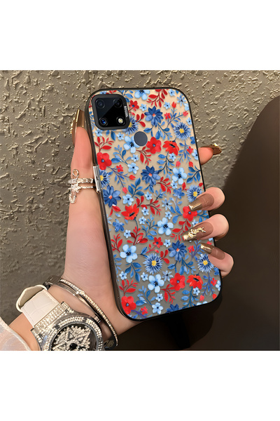 Hontinga غطاء حماية من السيليكون النحيف المقاوم للصدمات بنمط غصن الزهرة متواف...