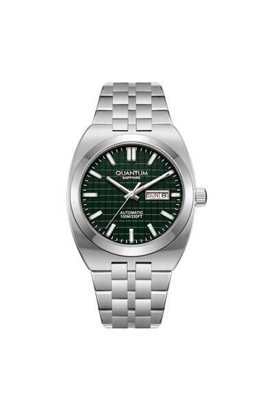 Quantum Qmg1256.370 Automatic Steel Grey Green Dial Sapphire Glass 10 Atm 41 ...