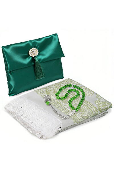 Generic Ramadan Prayer Mat 3-Piece Set with Tasbih & Storage Bag,Prayer Rug f...