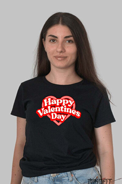 GILDAN Tricou Valentine S Day Happy Valentines Day Inima Rosie Dama