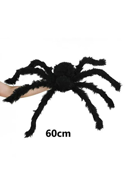 Choice عنكبوت كبير من القطيفة للهالوين بطول 60 سم تقريبًا، ديكور حفلات الهالو...