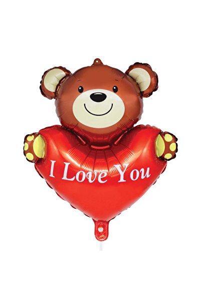 OEM Valentine's Day Party Balloon Teddy Bear Heart Foil 51x55cm