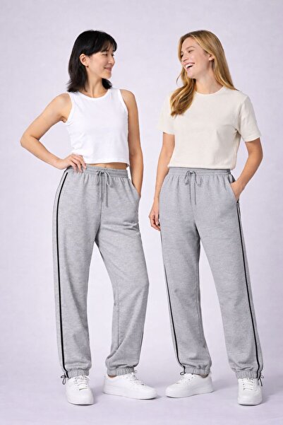 Karatopak 2θέσιο Πακέτο Harajuku Zip Detail Tracksuit Oversize Παντελόνι Εφίδ...