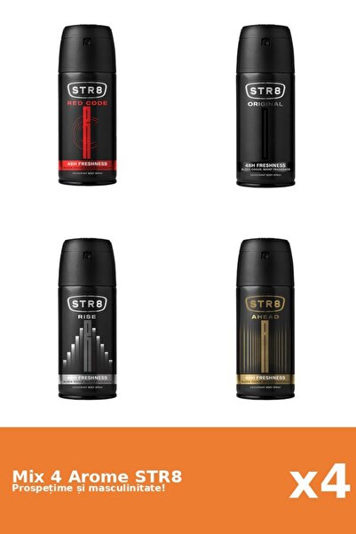 str8 Set 4 Mix STR8: 1x Ahead, 1x Original, 1x Red Code, 1x Rise