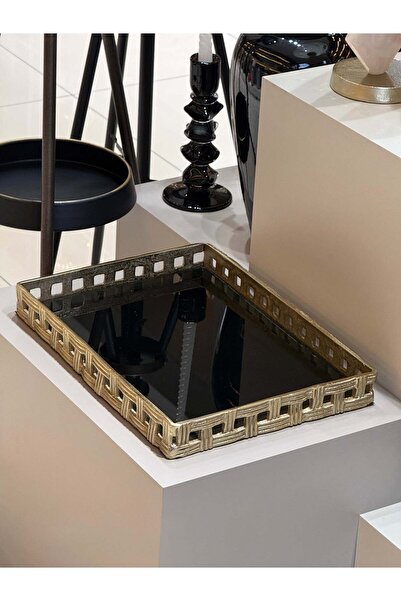 YASAR CONCEPT صينية كاندورا المعدنية ذات المرآة