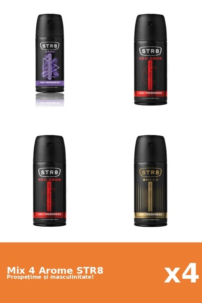 str8 Set 4 Mix STR8: 1x Ahead, 1x Game, 2x Red Code