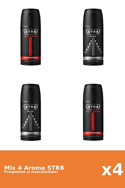 str8 Set 4 Mix STR8: 2x Red Code, 2x Rise