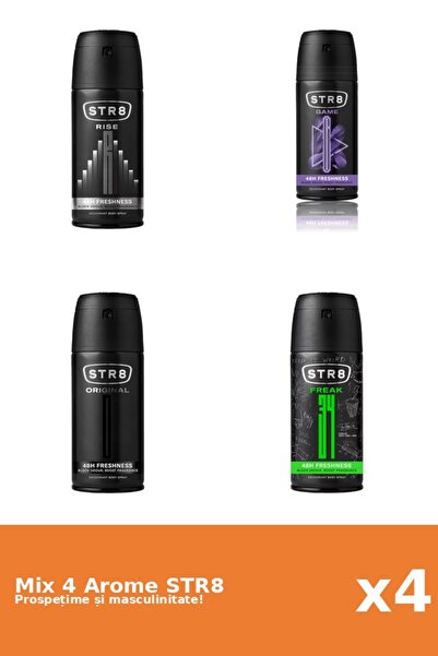 str8 Set 4 Mix STR8: 1x FR34K, 1x Game, 1x Original, 1x Rise
