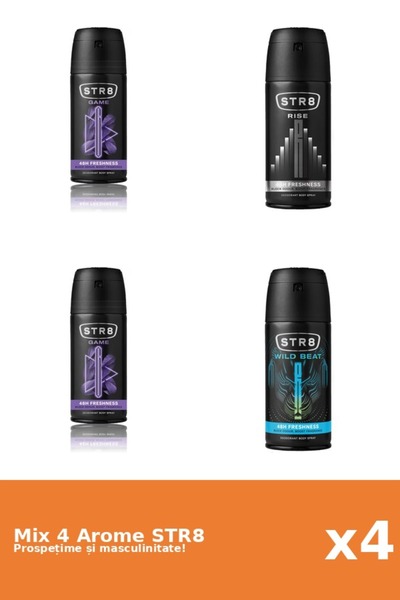 str8 Set 4 Mix STR8: 2x Game, 1x Rise, 1x Wild Beat