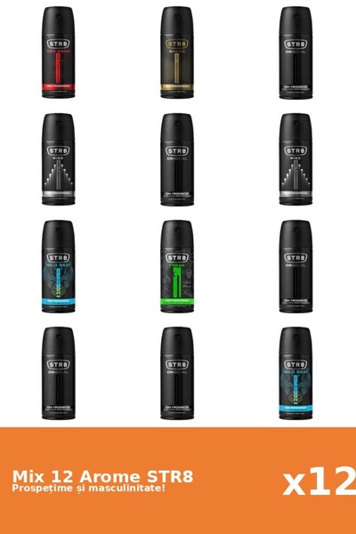 str8 Set 12 Mix STR8: 1x Ahead, 1x FR34K, 5x Original, 1x Red Code, 2x Rise, ...