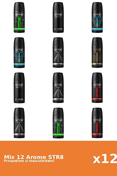 str8 Set 12 Mix STR8: 1x Ahead, 2x FR34K, 2x Original, 2x Red Code, 3x Rise, ...