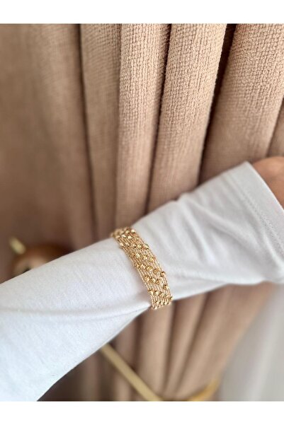 Tasarım Rose Gold Işıltılı Vintage Esintili Çoklu Sıra Dorika Bileklik