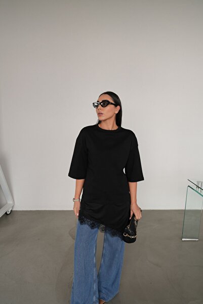 Özge Özgenç Asymmetrical Cut Dress with Ruffled Hem