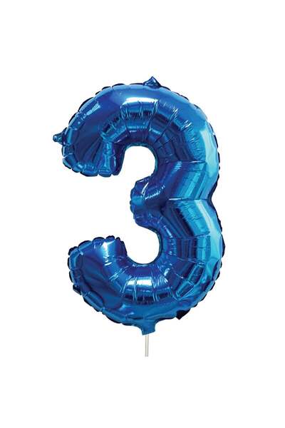 OEM Balon Petrecere din Folie Bleu Metalizat Nr.3 - 60cm