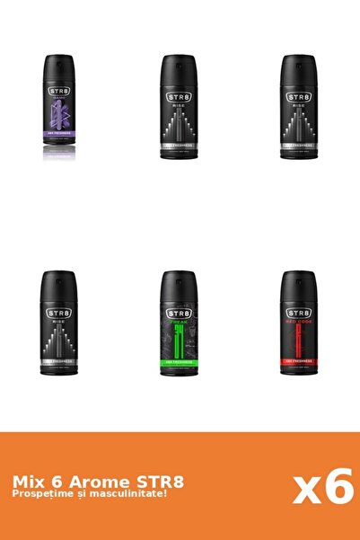 str8 Set 6 Mix STR8: 1x FR34K, 1x Game, 1x Red Code, 3x Rise