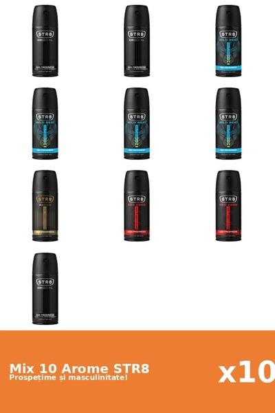 str8 Set 10 Mix STR8: 1x Ahead, 3x Original, 2x Red Code, 4x Wild Beat
