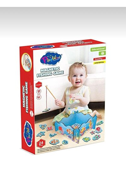 Hepsilazım Oyuncak Eğitici Öğretici Ahşap Oyun Manyetik Balık Tutma Eğitici Ö...