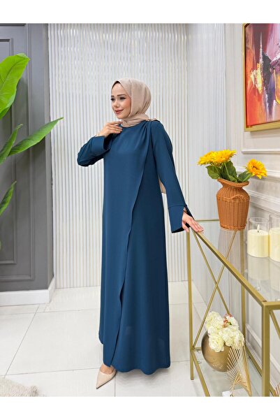 GK Brooch Detailed Crepe Dress