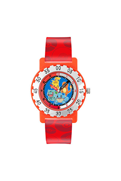Pokemon Pokémon Red Strap Character Dial Time Teacher Watch