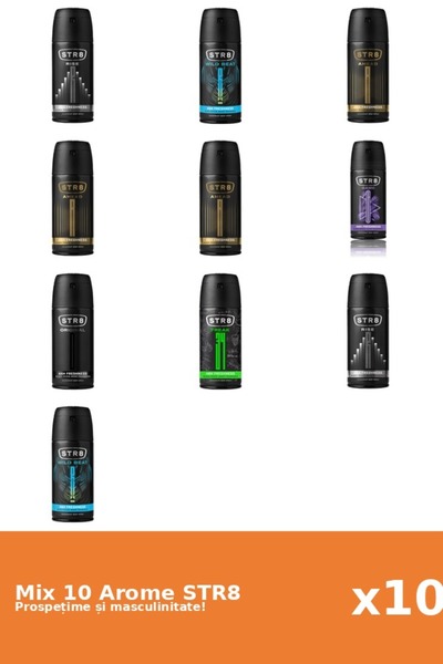 str8 Set 10 Mix STR8: 3x Înainte, 1x FR34K, 1x Joc, 1x Original, 2x Rise, 2x ...