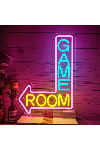 Slasa 30x42 cm Game Room LED Neon Sign – Colourful Gaming Wall Light for Game...
