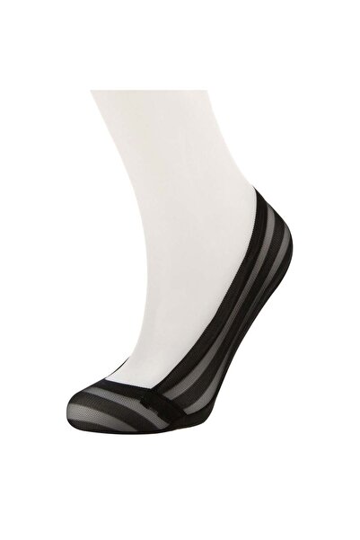OEM Women's Black Mesh Gel Ballerina Socks - One Size