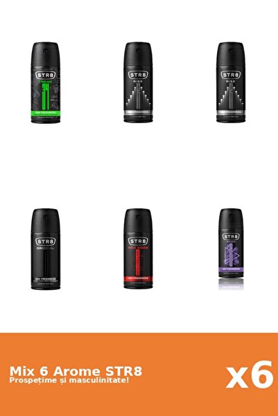 str8 Set 6 Mix STR8: 1x FR34K, 1x Game, 1x Original, 1x Red Code, 2x Rise