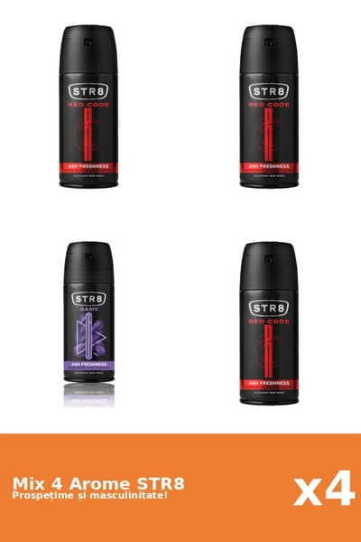 str8 Set 4 Mix STR8: 1x Game, 3x Red Code