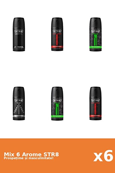 str8 Set 6 Mix STR8: 2x FR34K, 1x Original, 2x Red Code, 1x Rise