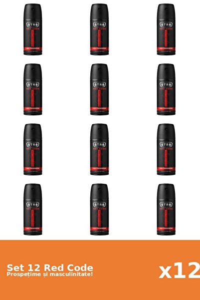 str8 Set 12 Deodorant Spray Red Code, 150 ml
