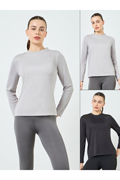 Styli Pack of 2 - Logo Long Sleeve Basic Top