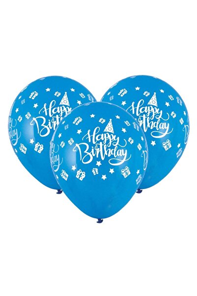 OEM Baloane de Petrecere Albastre Happy Birthday 23cm - 10buc