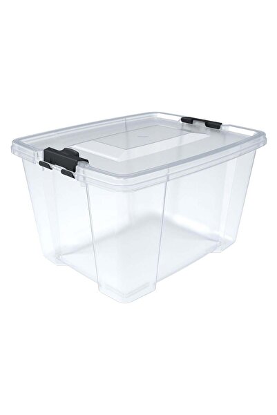 OEM Transparent Plastic Storage Box with Lid 30L