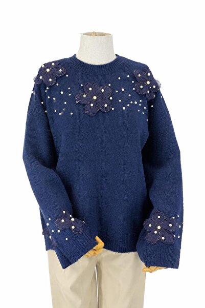 JOOQSTORE Floral Patterned Knitwear Sweater