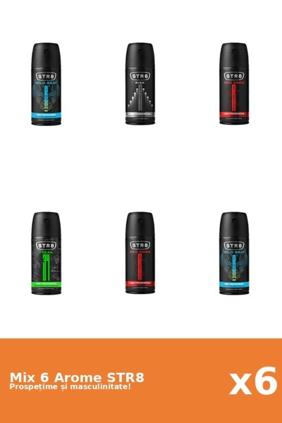 str8 Set 6 Mix STR8: 1x FR34K, 2x Red Code, 1x Rise, 2x Wild Beat