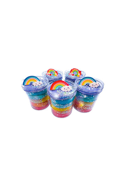 HAPPY LIFE MAGIC Rainbow Play Dough Jars Colorful Creative Set for Kids