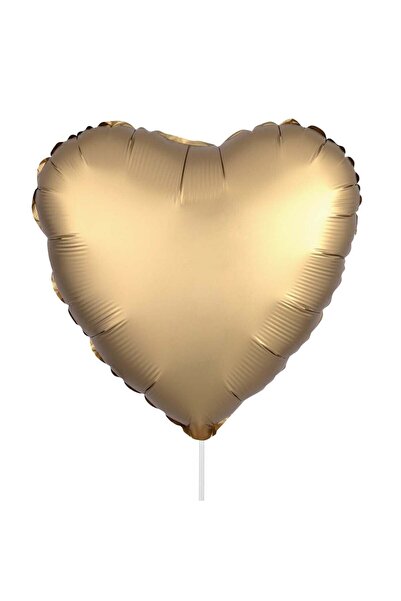 OEM Balon din Folie de Petrecere Sf. Valentin Auriu Inima 35x35cm