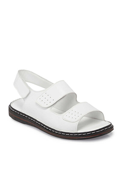 Tergan Beyaz Hakiki Deri Erkek Sandalet - E25Y1SN57151-A26