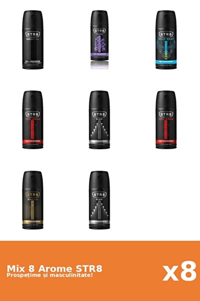 str8 Set 8 Mix STR8: 1x Înainte, 1x Joc, 1x Original, 2x Cod Roșu, 2x Ascensi...