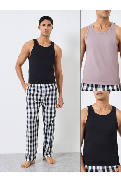 Styli Pack of 2 - Men Solid Cotton Tank