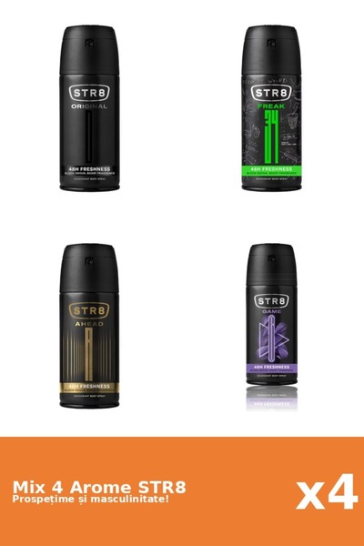 str8 Set 4 Mix STR8: 1x Ahead, 1x FR34K, 1x Game, 1x Original