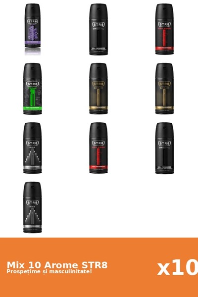str8 Set 10 Mix STR8: 2x Înainte, 1x FR34K, 1x Joc, 2x Original, 2x Cod Roșu,...