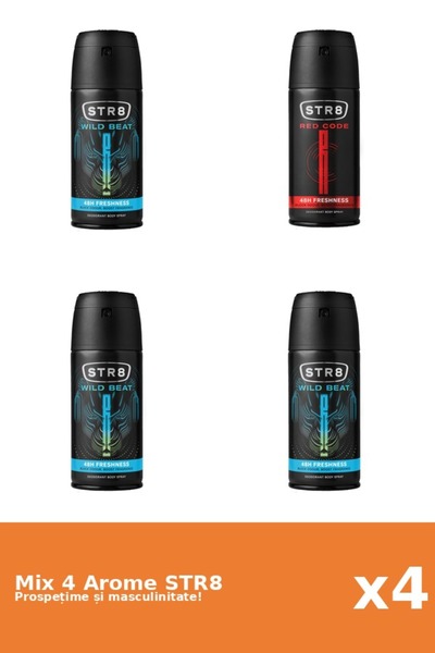 str8 Set 4 Mix STR8: 1x Red Code, 3x Wild Beat