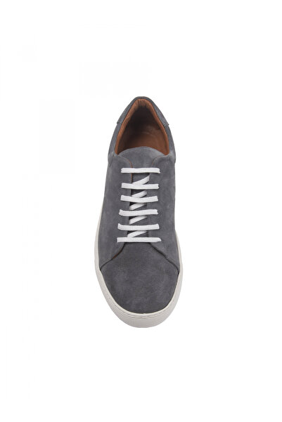 Evanto Shoes Men's Leather Sneakers Steel Gray Sneakers