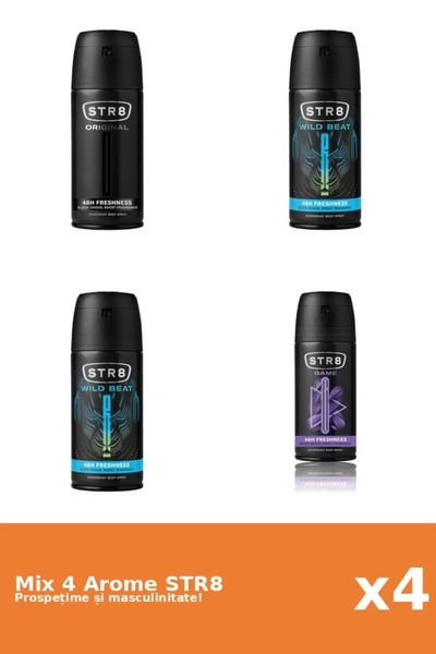 str8 Set 4 Mix STR8: 1x Game, 1x Original, 2x Wild Beat