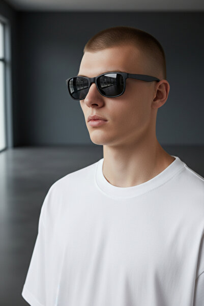 De Valentini Classic Model Men's Bone Sunglasses